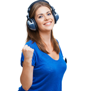 Lady with Headphones